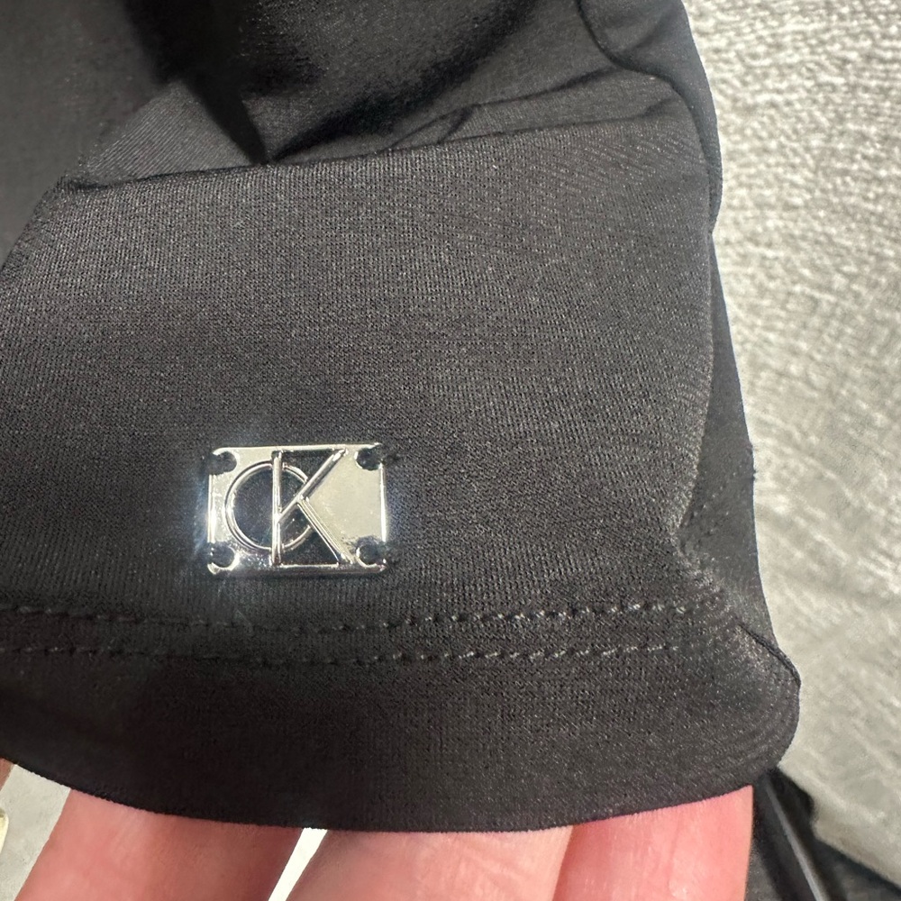 Calvin Klein Black Ruffle Sleeve Blouse - Picture 6 of 7